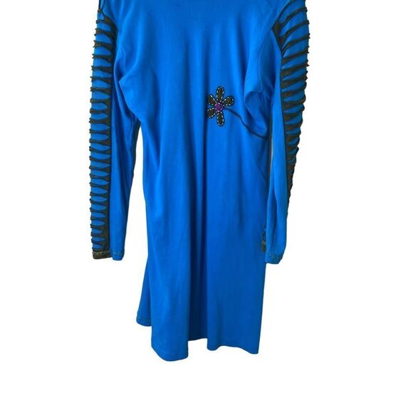 Mermaid Underwater Sea Embroidered Jacket Dress Sz L - Picture 6 of 12